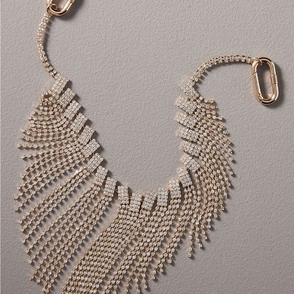 Anthropologie Crystal Fringe Bag Charm - Picture 1 of 4